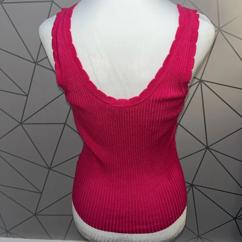 Pink Ribbed Tank Top - Picture 2 of 5